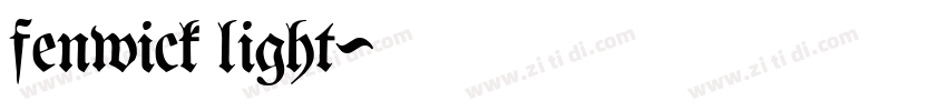 fenwick light字体转换